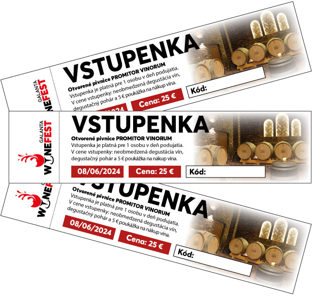 Vstupenka na podujatie WineFest Galanta 2025 pre 1 osobu